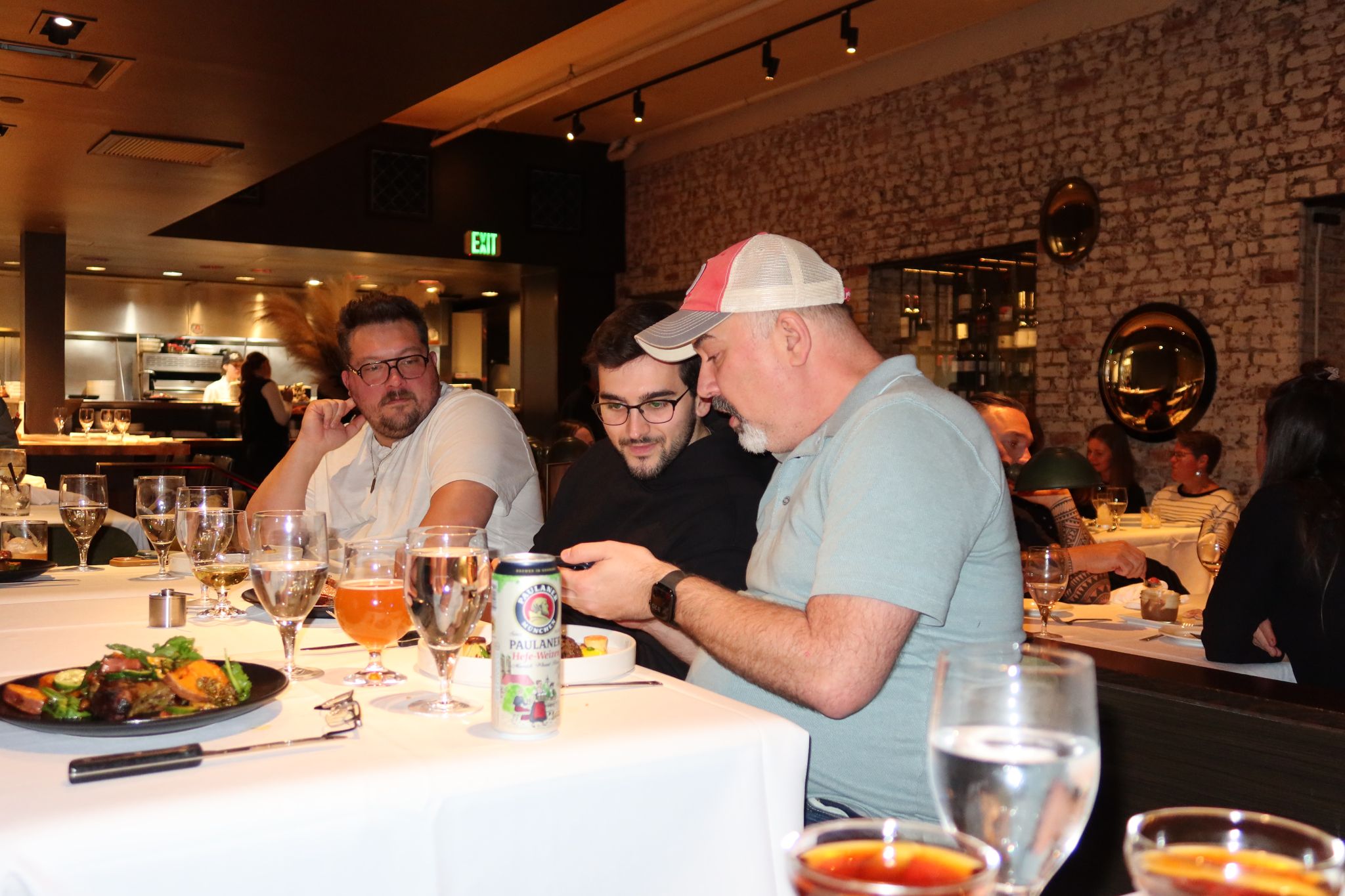 Andrei Serban of Console having conversations over dinner.