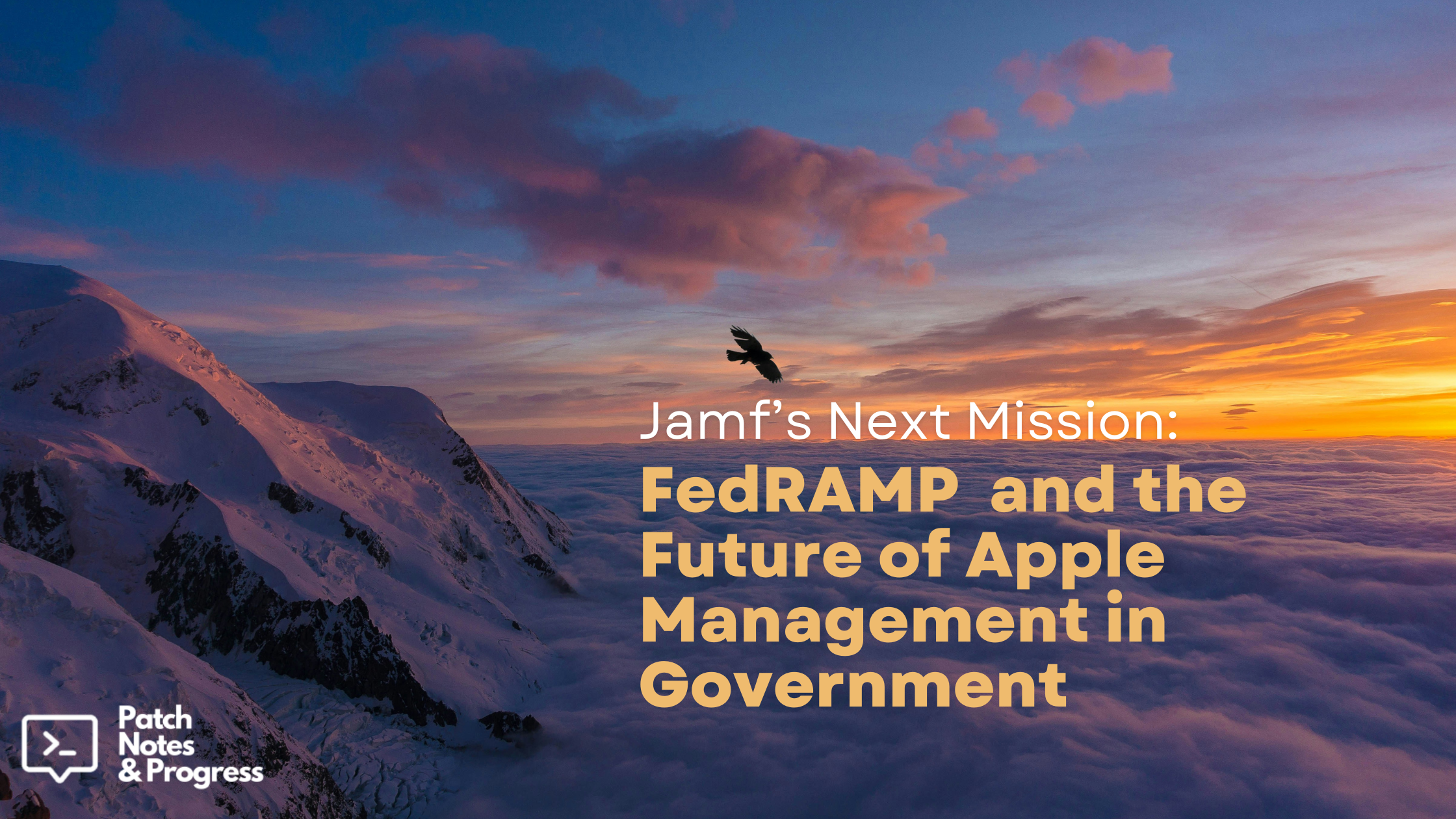 Jamf FedRAMP Blog Banner. Background Photo by Sylvain Mauroux on Unsplash